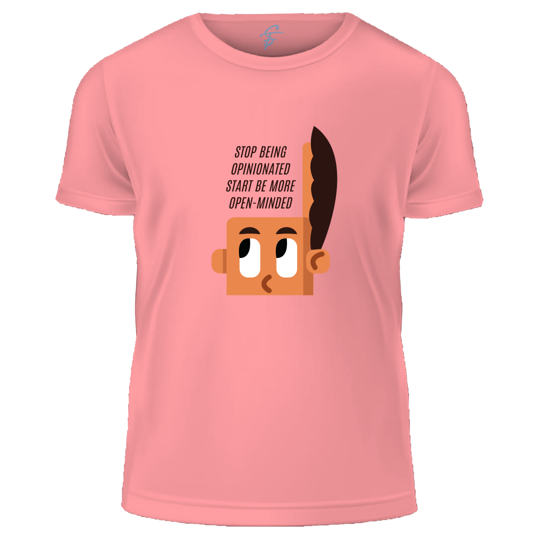 Open-Minded Quote Graphic T-Shirt, 100% Cotton, Summer Collection